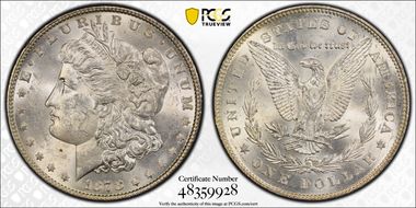 1878 7TF $1 Reverse of 1878 MS62