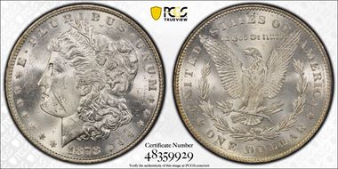 1878 7TF $1 Reverse of 1878 MS62