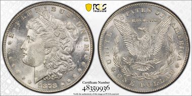 1878 7TF $1 Reverse of 1878 MS62