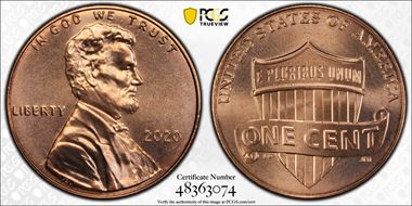 2020 1C Shield MS67RD