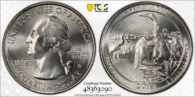 2014-D 25C Everglades NP MS68