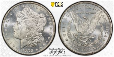 1878-S $1 MS62