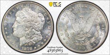 1878-S $1 MS62
