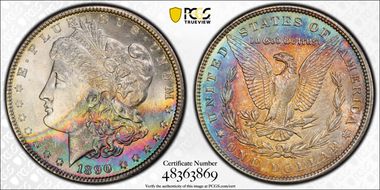 1890 $1 MS62