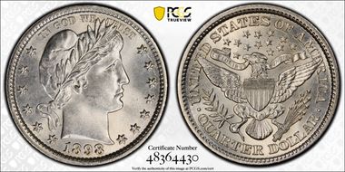 1898 25C MS63
