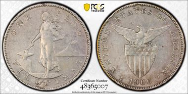 1906-S Peso KM-168  Ag N1