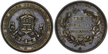 1869 Medal Shooting Society Prize Medal Ag SP61