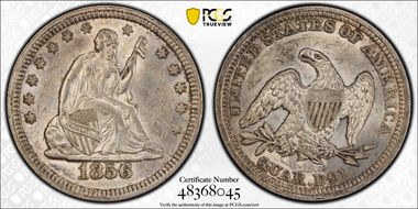 1856 25C AU58