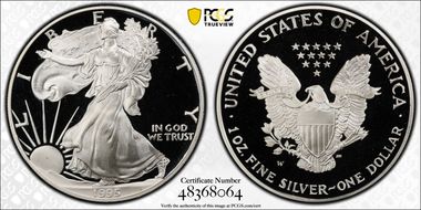 1995-W $1 Silver Eagle PR69DCAM