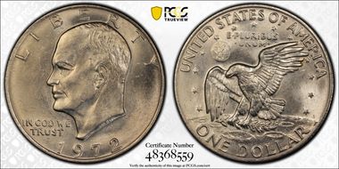 1972 $1 Type 3 MS62