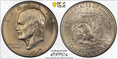 1972-D $1 MS62