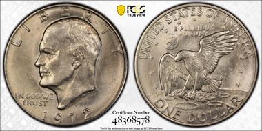 1972-D $1 MS62
