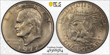 1972-D $1 AU55