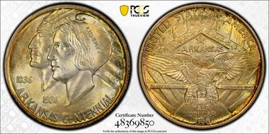 1938 50C Arkansas MS66