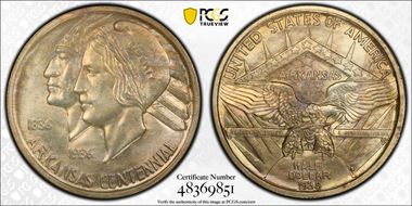 1938-S 50C Arkansas MS65