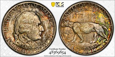 1927 50C Vermont MS65+ 