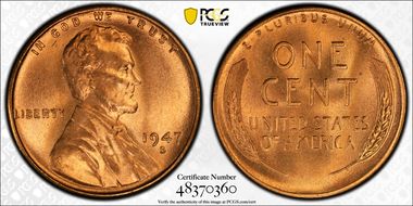 1947-S/S 1C RPM FS-504 MS66+ RD