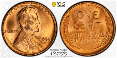 1955-D 1C DDO, FS-101 MS65RD