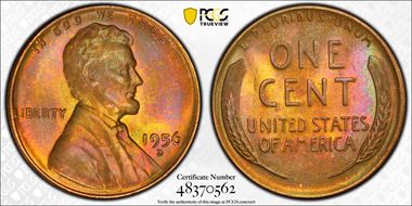 1956-D 1C MS66RB