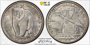 1936-S 50C Bay Bridge MS64