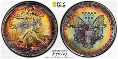 1987 $1 Silver Eagle MS68