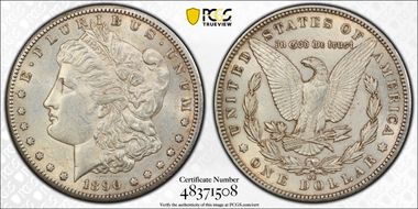 1890-CC $1 AU58