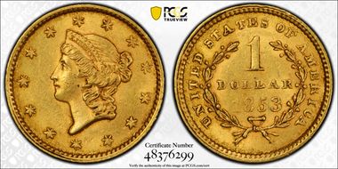 1853 G$1 MS61