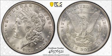 1878 7TF $1 Reverse of 1878 MS63