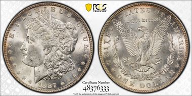 1887 $1 MS63