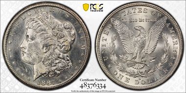 1887-S $1 MS62