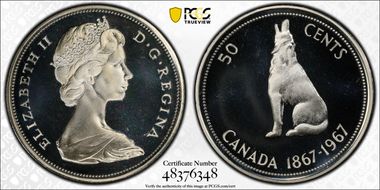 1967 50C Medal Alignment PR68DCAM