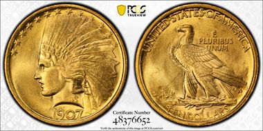 1907 $10 Indian N1