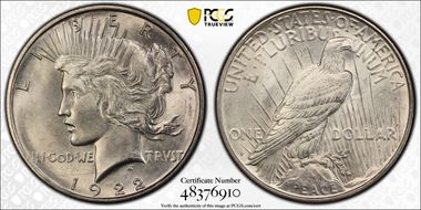 1922-D $1 MS63