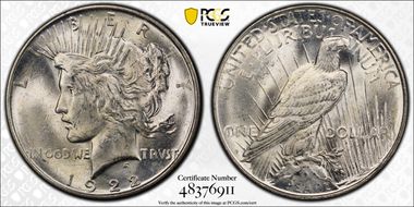 1922-D $1 MS63