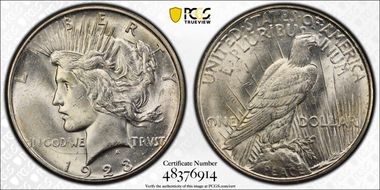 1923-D $1 MS62