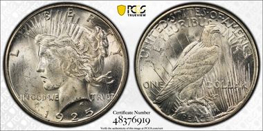 1925-S $1 MS62