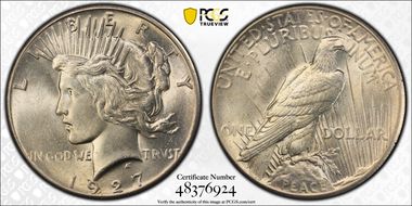 1927 $1 AU58