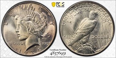 1934 $1 MS63