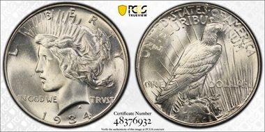 1934 $1 MS62