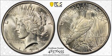 1934-D $1 MS61