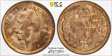 1913 1/3 Far S-4062 MS65RD