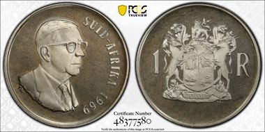 1969 Rand Afrikaans PR68CAM