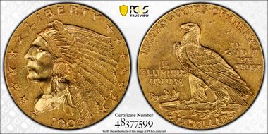 1909 $2.50 AU55