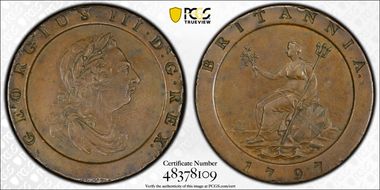 1797 2D S-3776 AU50BN