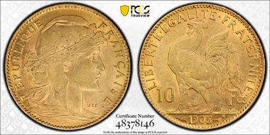 1905 10 Fr Gad-1017 AU55