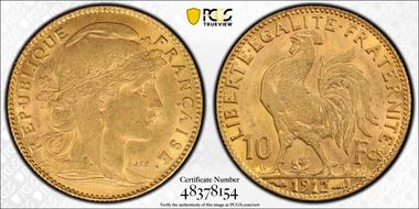 1912 10 Fr Gad-1017 AU55