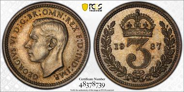 1937 3D S-4088 Crowned 3 PR64