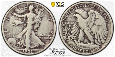 1921-S 50C VF20