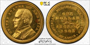 1903 G$1 LA Purchase, McKinley MS64PL