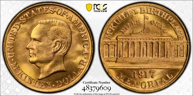 1917 G$1 McKinley MS64